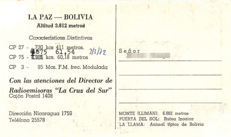 Bolivia 1972