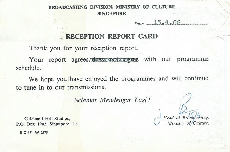 Radio Singapore 1966