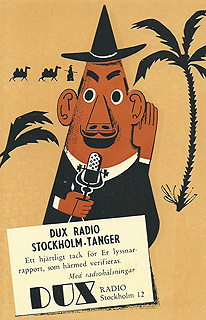 DUX Radio Stockholm-Tanger, Morocco 1956
